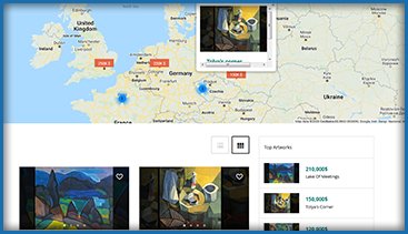 artworks on the map
